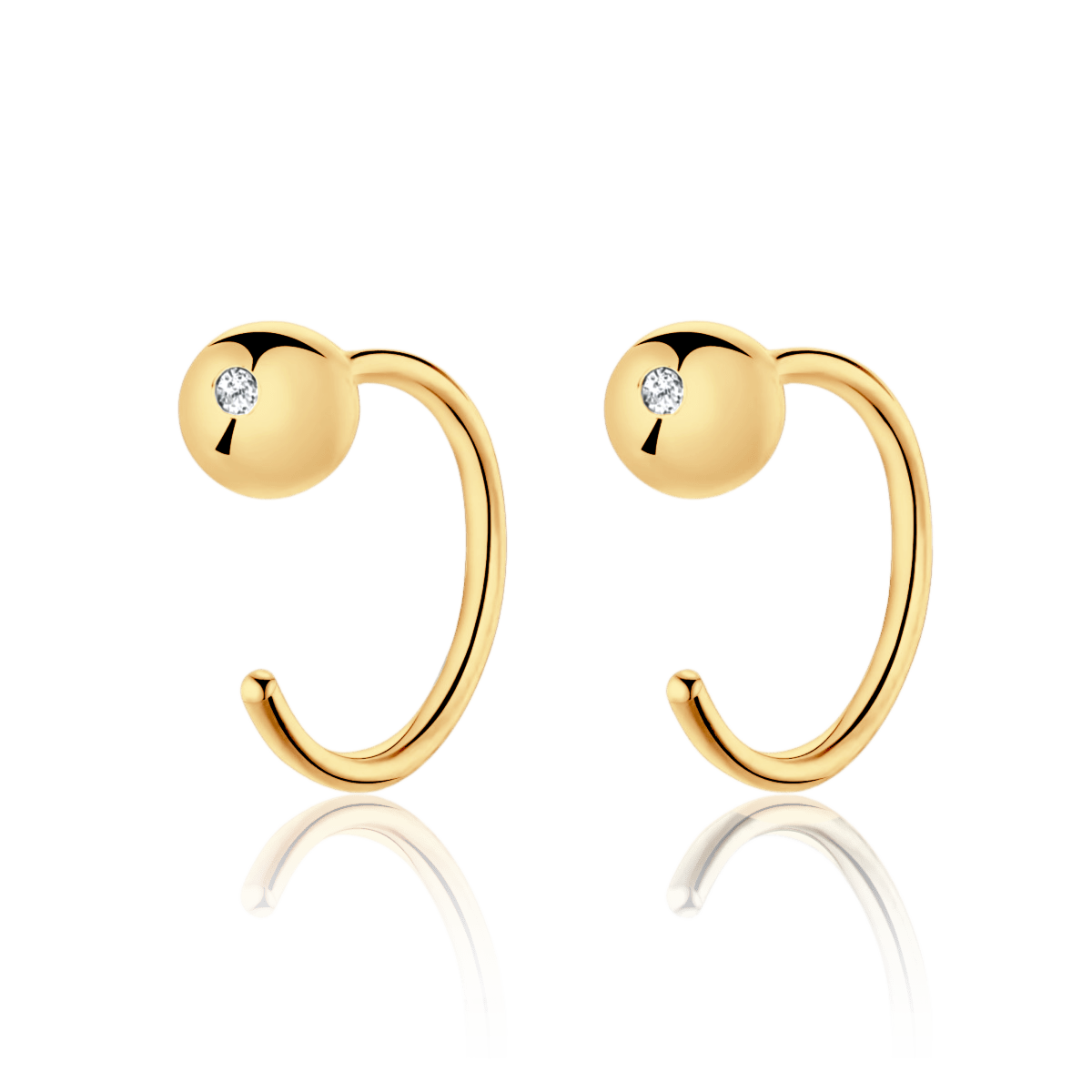 Pendientes Semiaro Bolita
