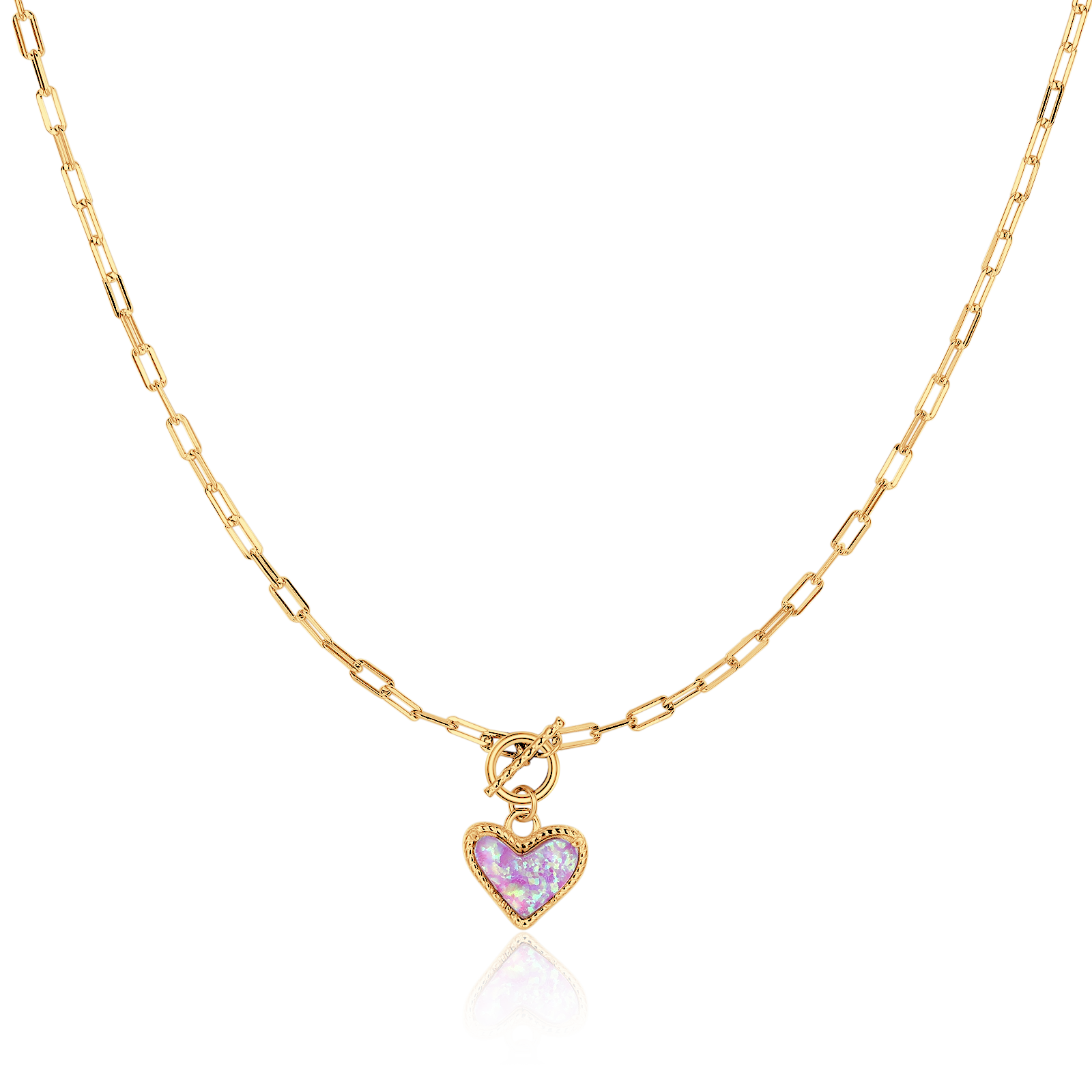 Collar Corazón Ópalo