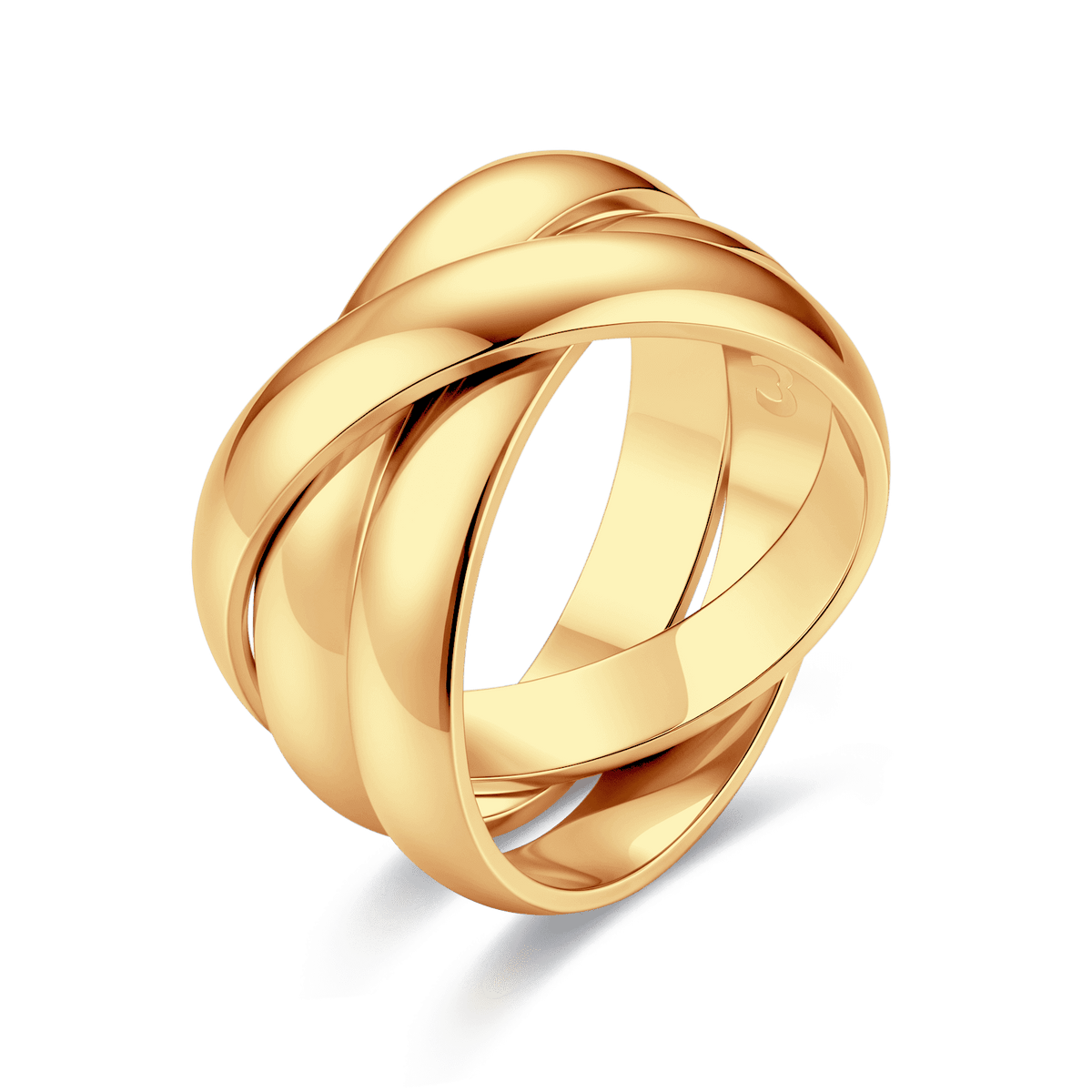 Anillo Bandas Entrelazadas