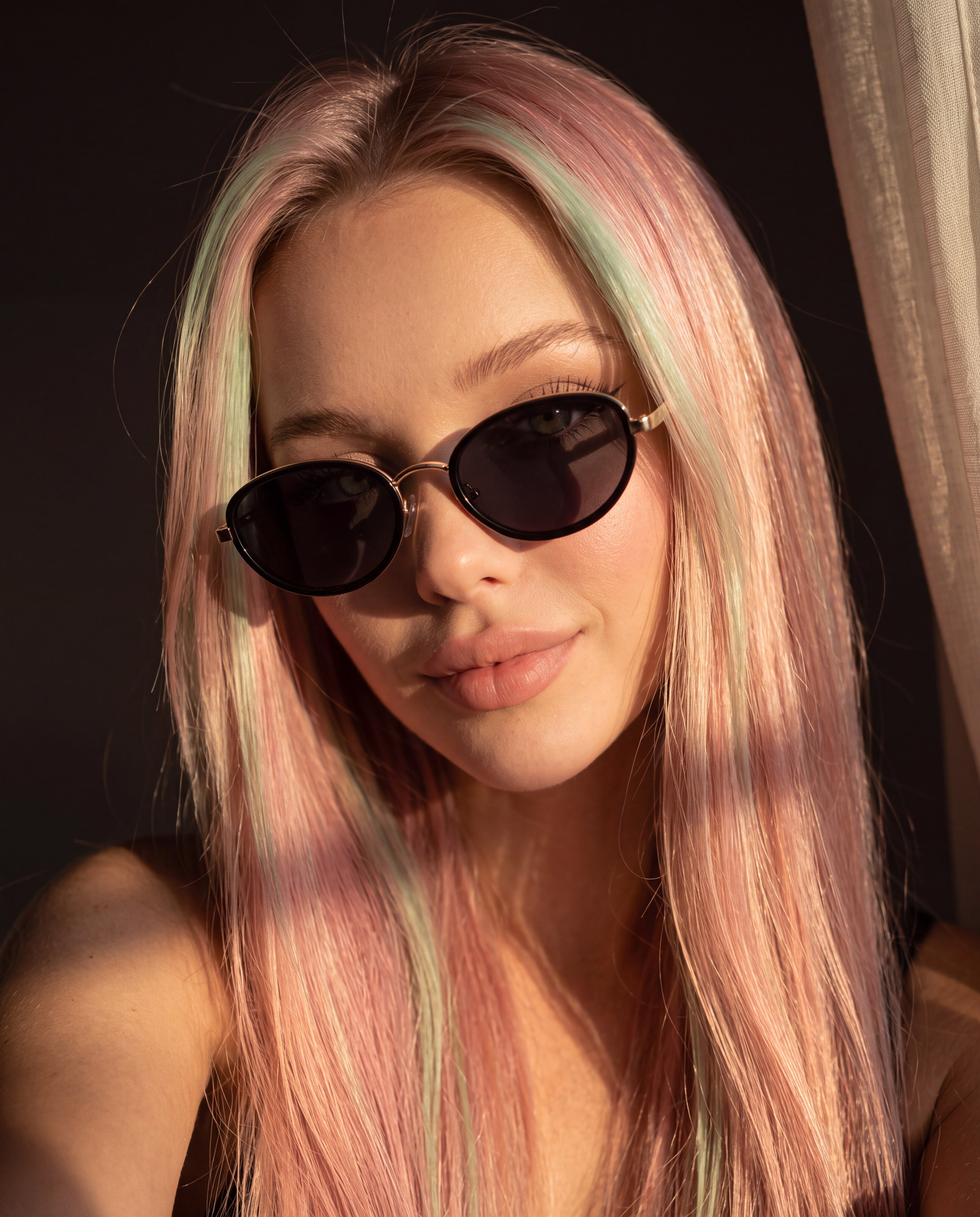 Gafas de Sol Mujer Contour ~ Dorada-Negra