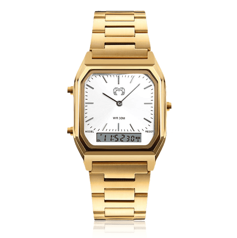 Reloj Vintage Retro ~ GoldWhite