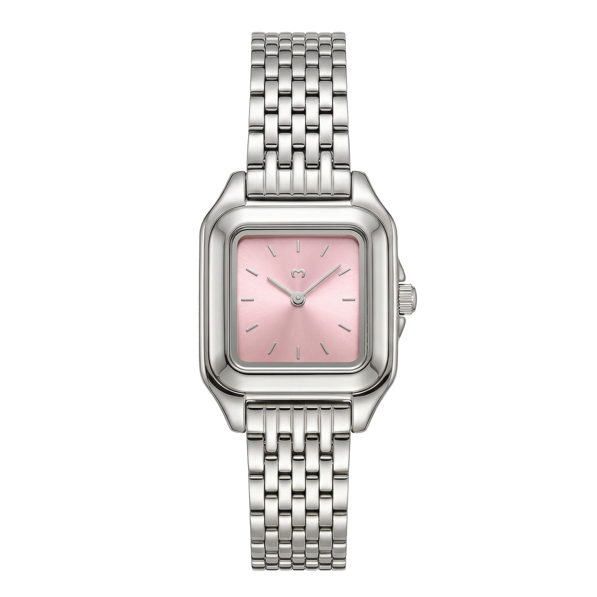 Reloj ~ Hampton Silver-Pink