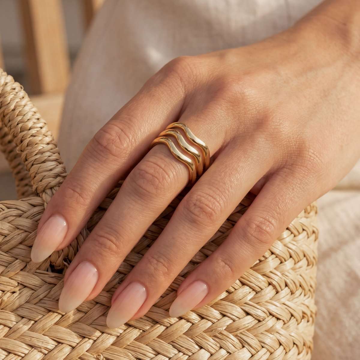 Anillo Bandas Onduladas - LePetiteMarie