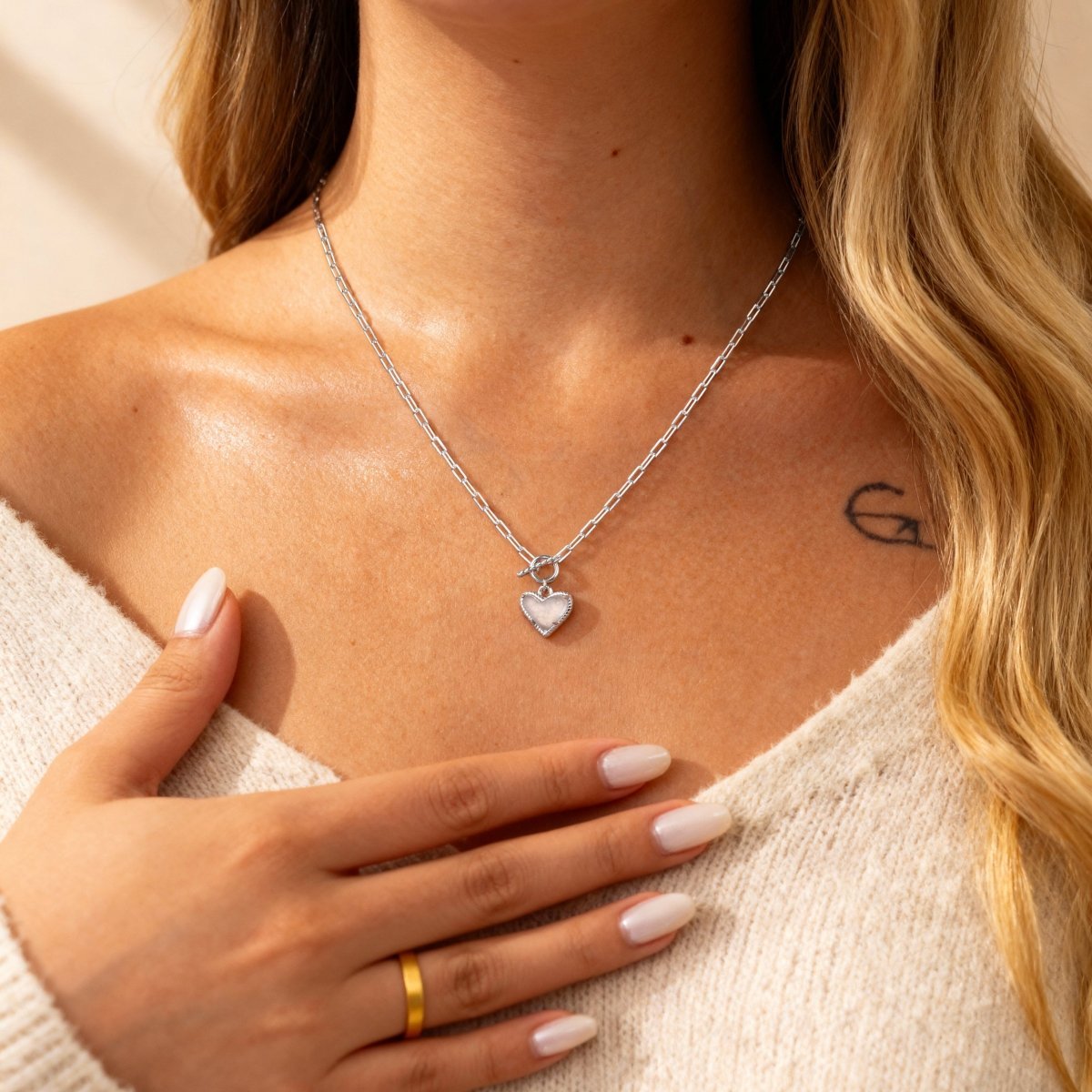 Collar Corazón Mineral - LePetiteMarie