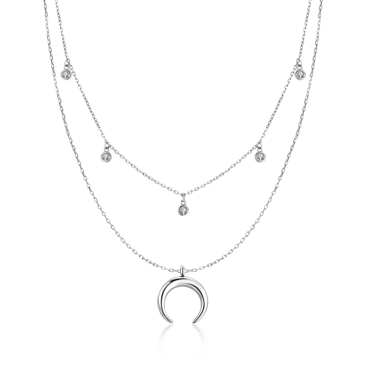 Collar Media Luna Circonita - LePetiteMarie