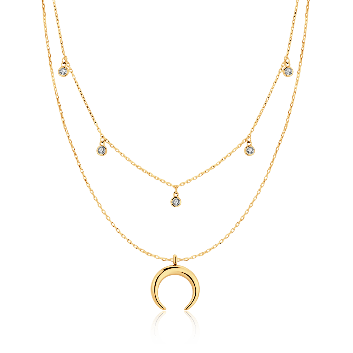 Collar Media Luna Circonita - LePetiteMarie