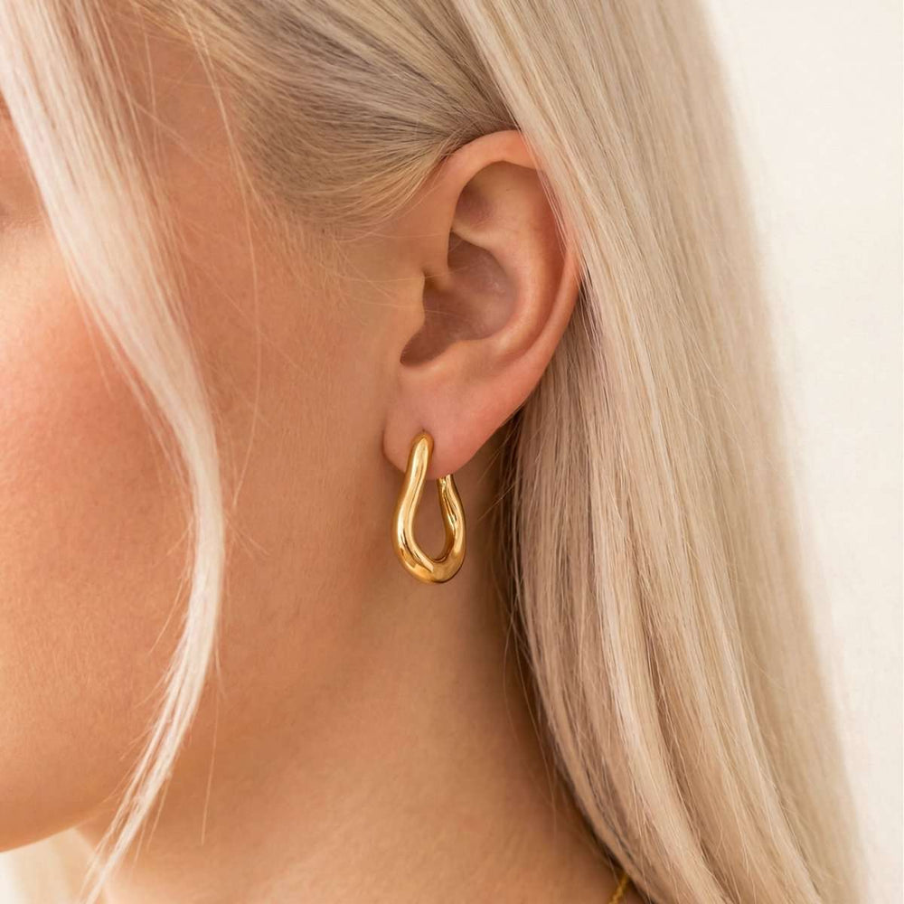 Pendientes Aros Gota Curva