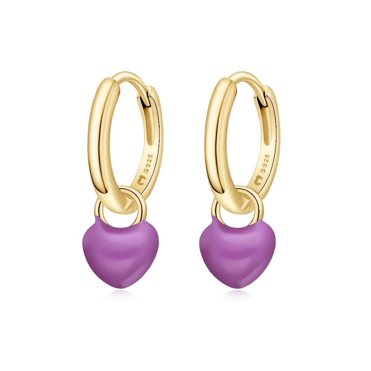 Pendientes Aros Corazón - LePetiteMarie