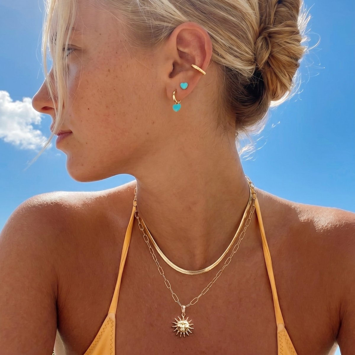 Pendientes Aros Corazón - LePetiteMarie