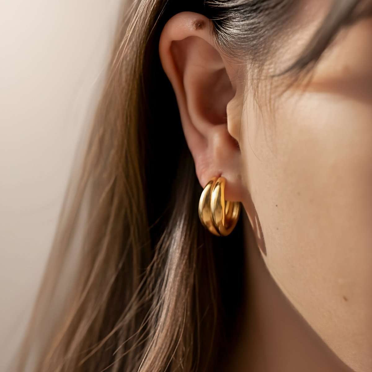 Pendientes Aros Dupla - LePetiteMarie