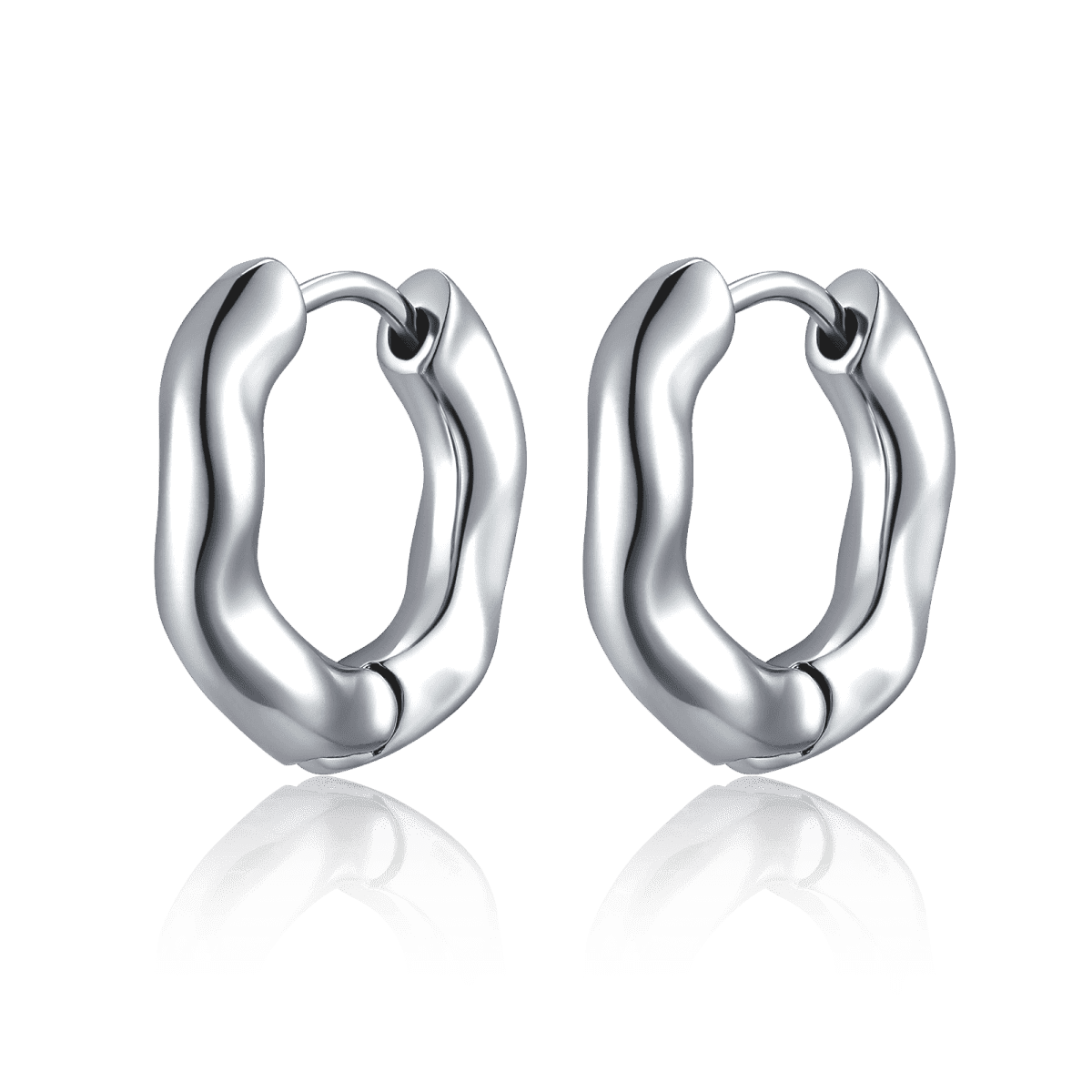 Pendientes Aros Ondas Sutiles - LePetiteMarie