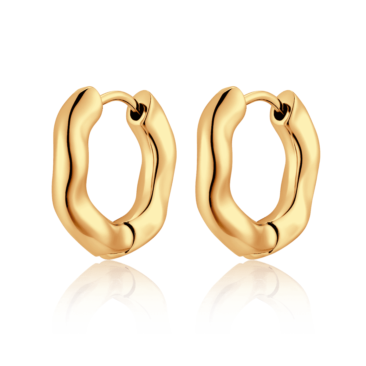 Pendientes Aros Ondas Sutiles - LePetiteMarie