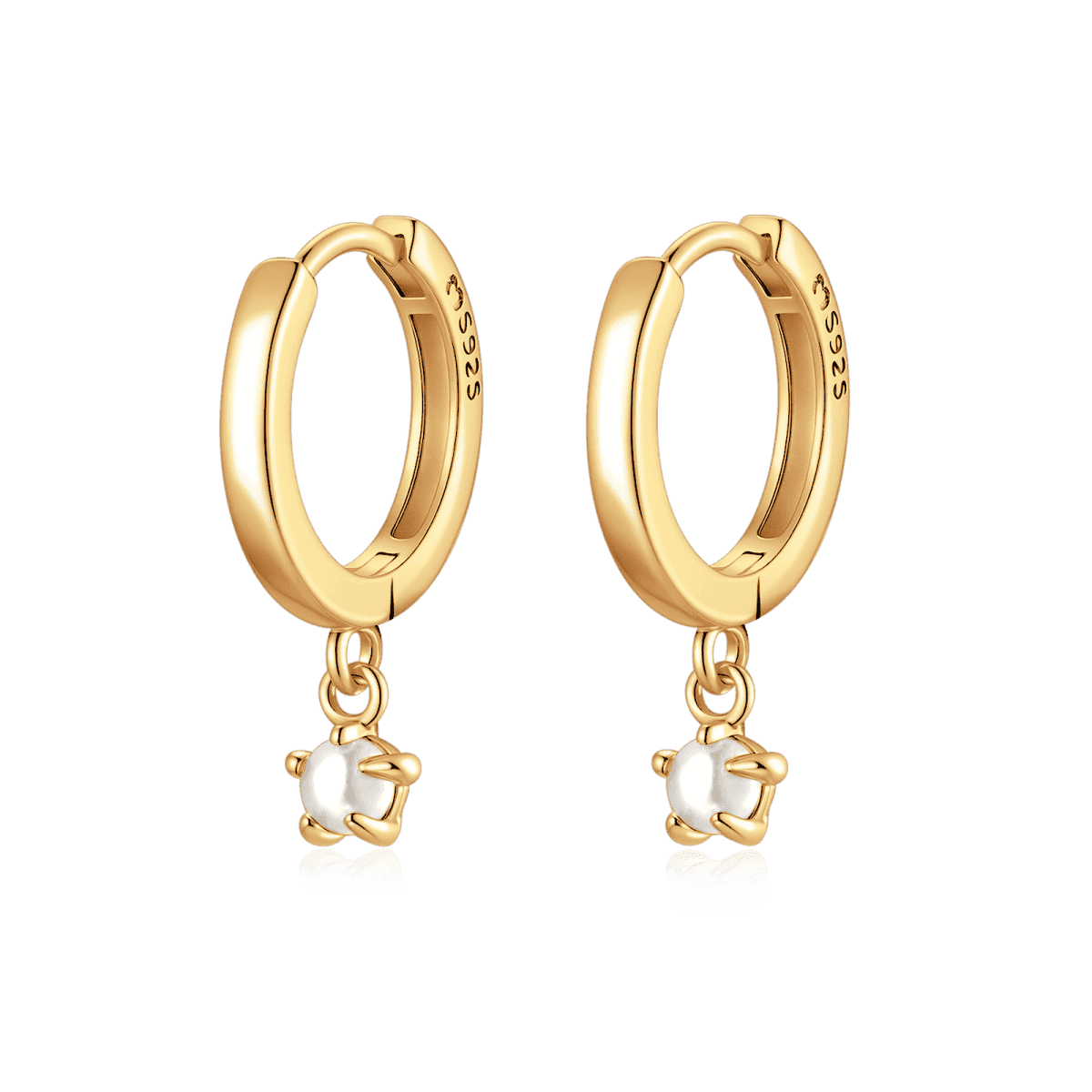 Pendientes Aros Perla - LePetiteMarie