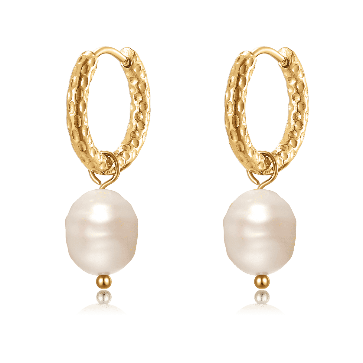 Pendientes Aros Perlas Esbeltas - LePetiteMarie