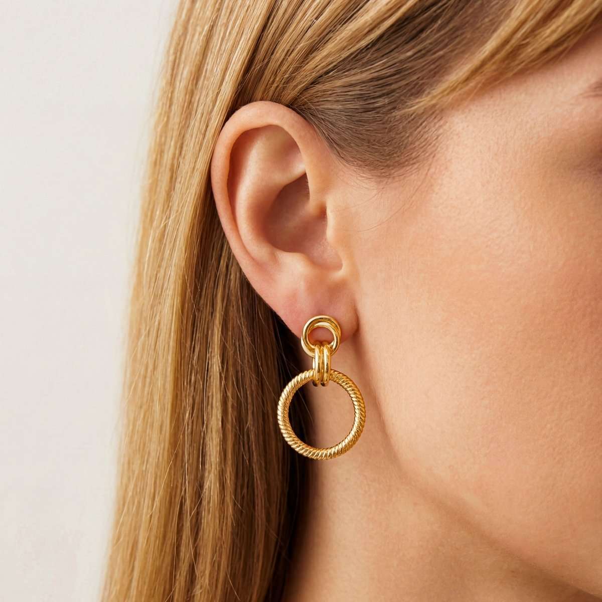 Pendientes Aros Texturizados - LePetiteMarie