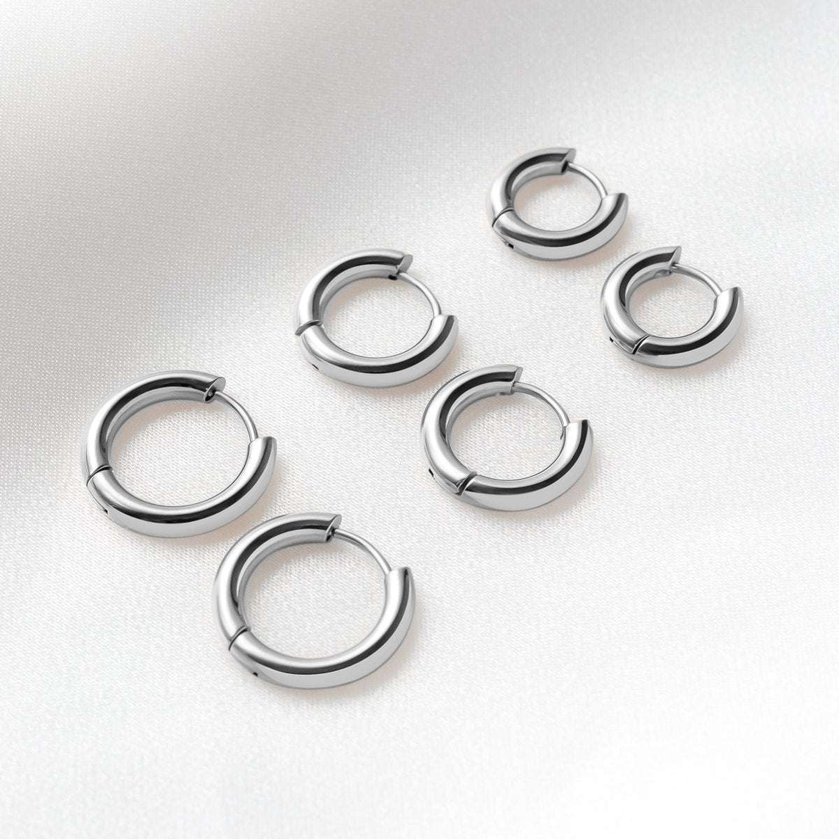 Pendientes Glorietas Acero - LePetiteMarie