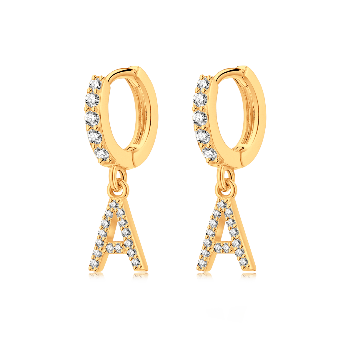 Pendientes Inicial Hoops - LePetiteMarie