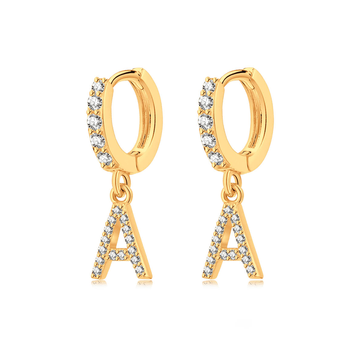 Pendientes Inicial Hoops - LePetiteMarie