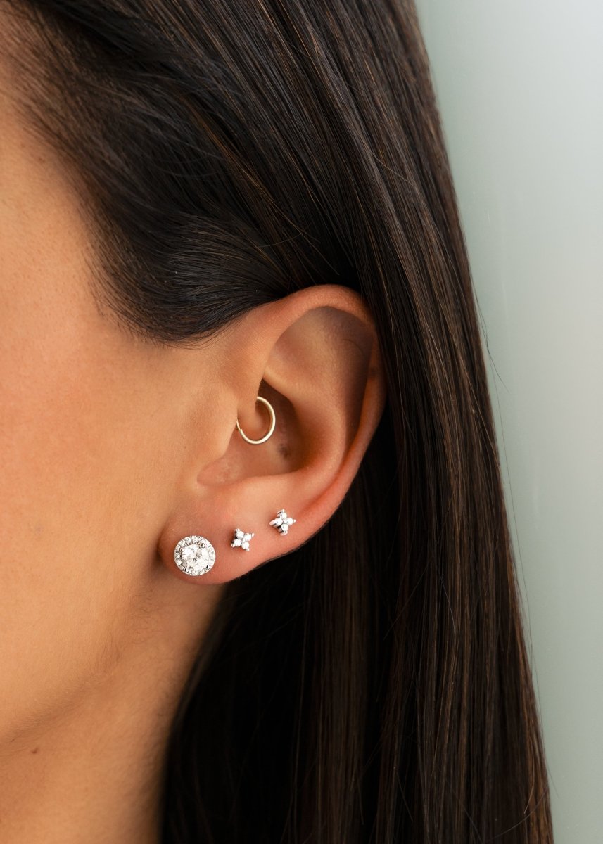 Pendientes Mini Flor Cristal - LePetiteMarie