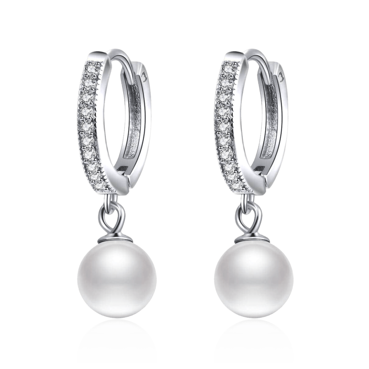 Pendientes Perla y Brillantes - LePetiteMarie