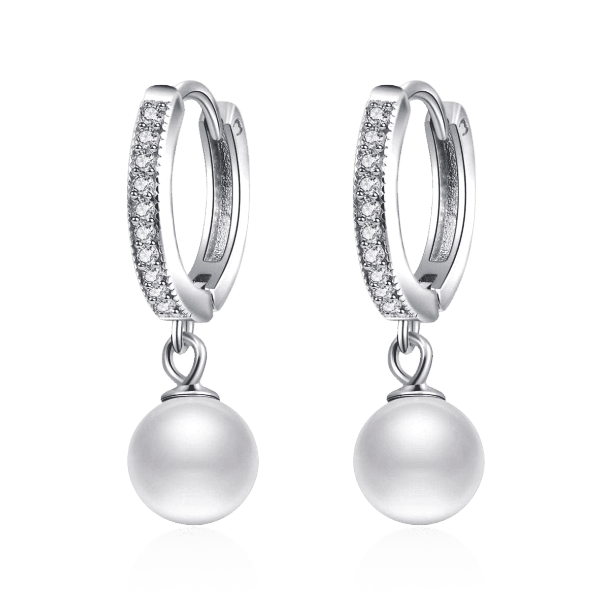 Pendientes Perla y Brillantes - LePetiteMarie