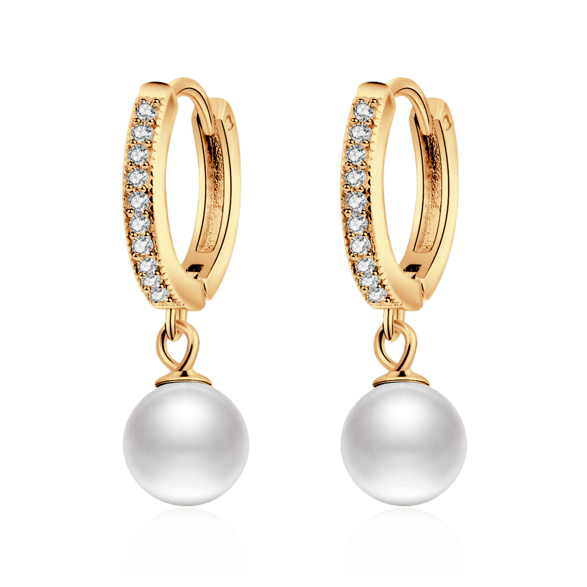 Pendientes Perla y Brillantes - LePetiteMarie