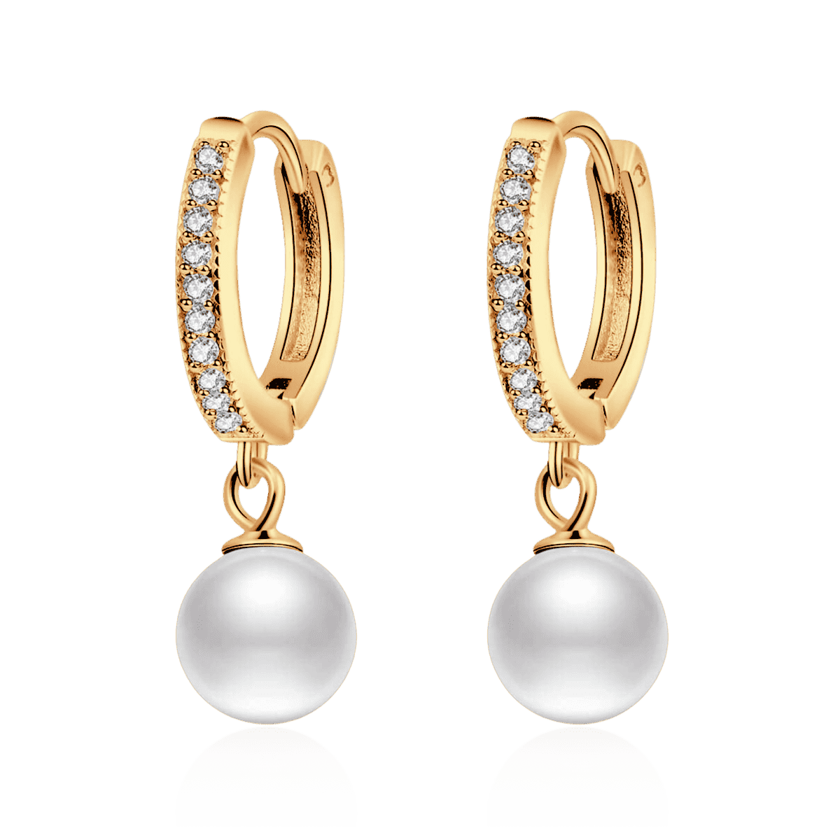 Pendientes Perla y Brillantes - LePetiteMarie
