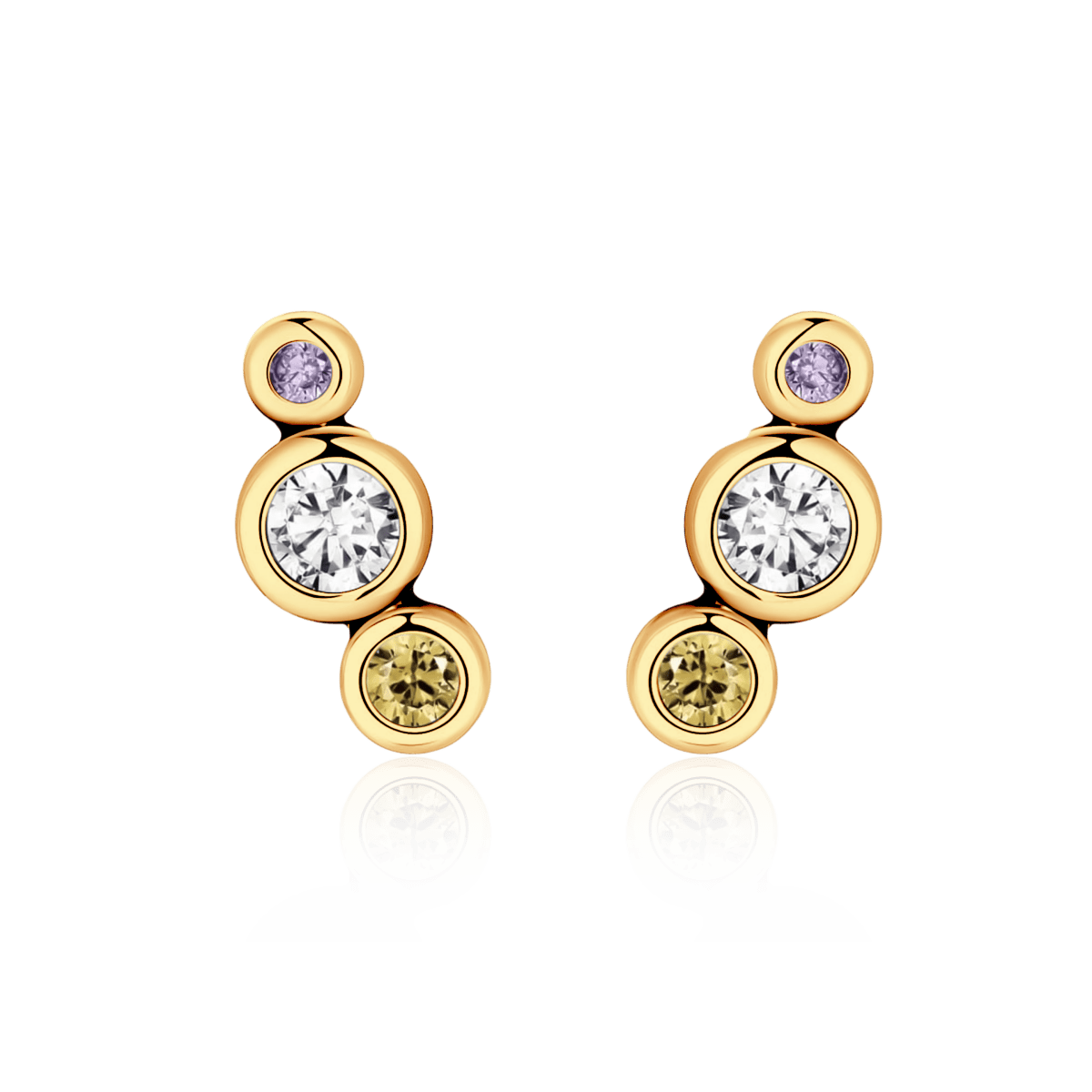 Pendientes Tres Brillantes - LePetiteMarie