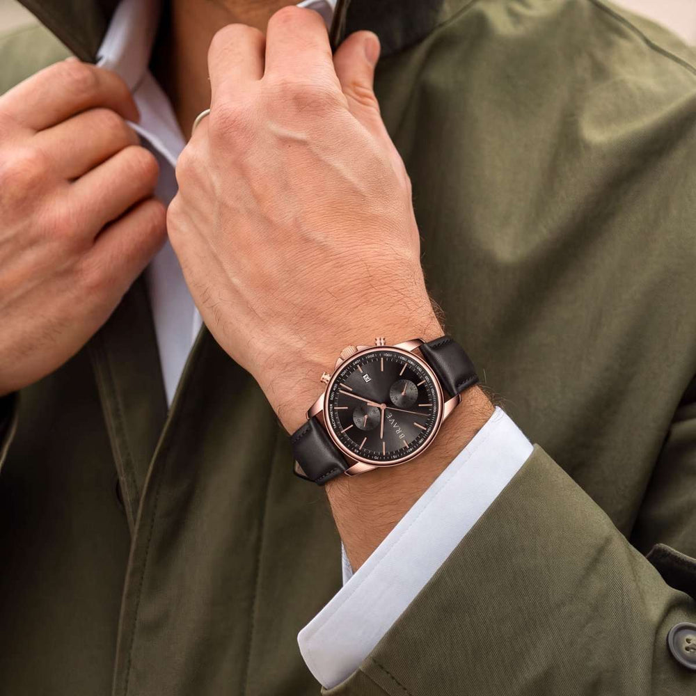 Reloj BRAVE ~ Atlantis Rose Gold-Black