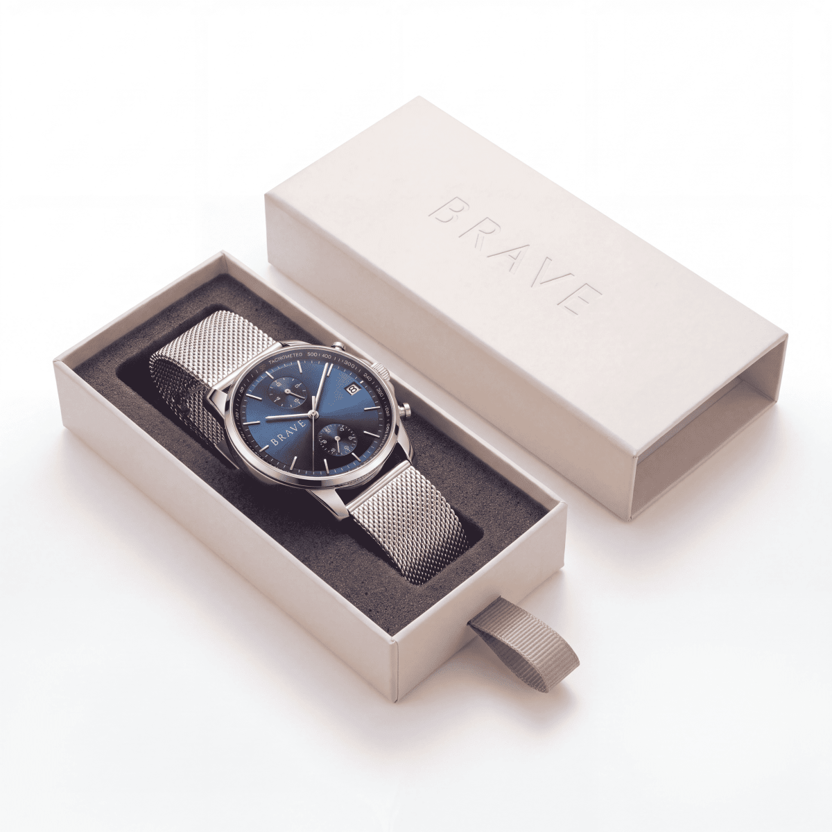Reloj BRAVE ~ Atlantis Silver-Dark Blue - LePetiteMarie