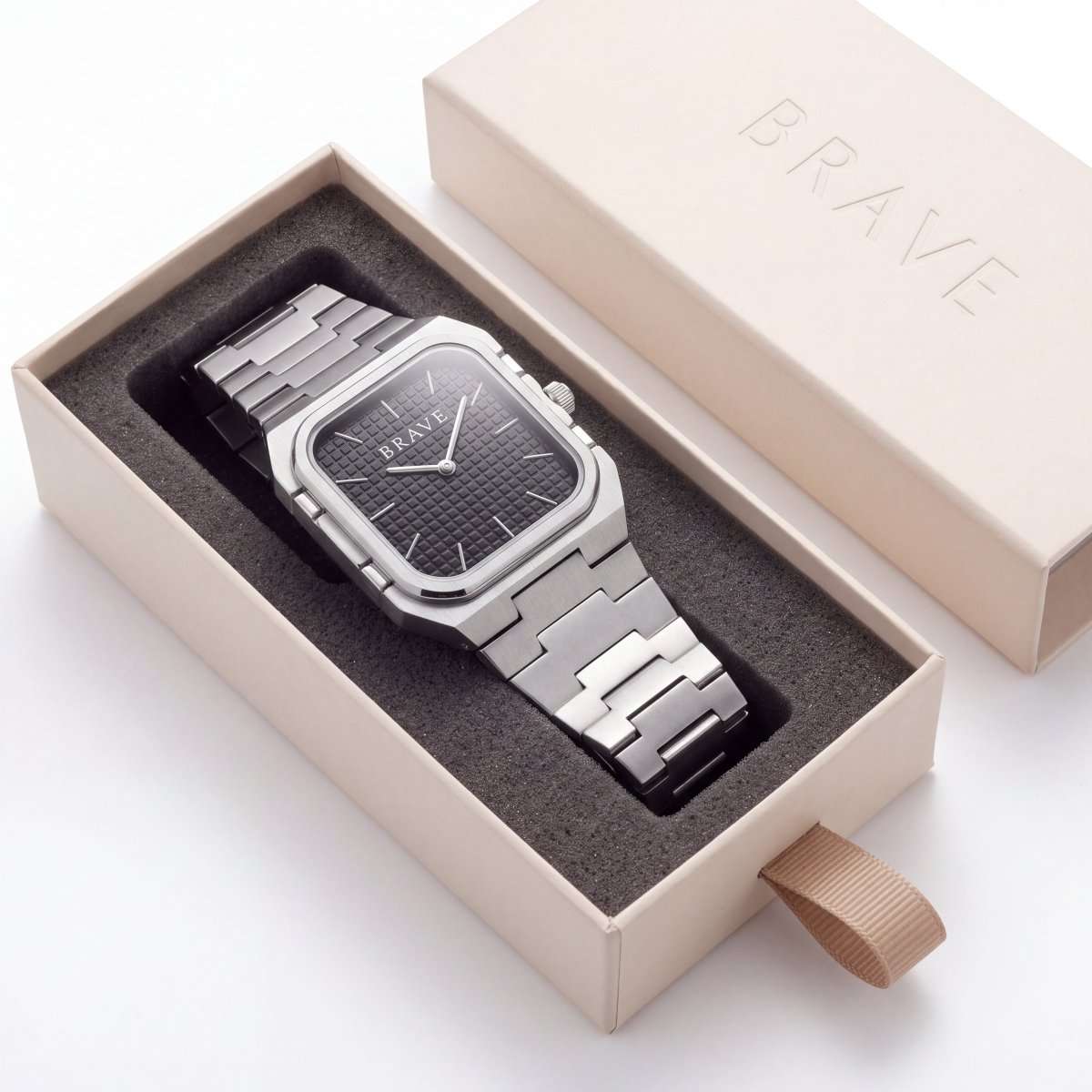 Reloj BRAVE ~ Brando Silver-Black - LePetiteMarie