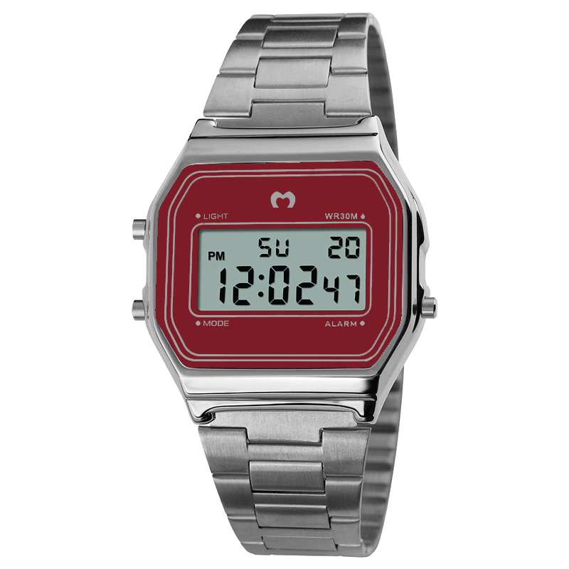 Reloj Digital Vintage ~ Silver-Red - LePetiteMarie