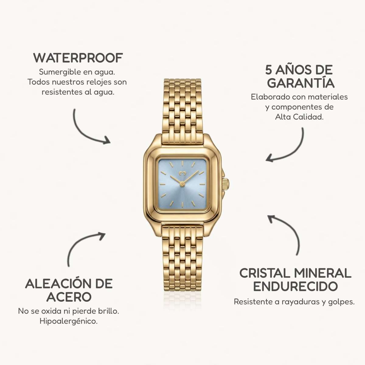 Reloj ~ Hampton Gold - Blue - LePetiteMarie
