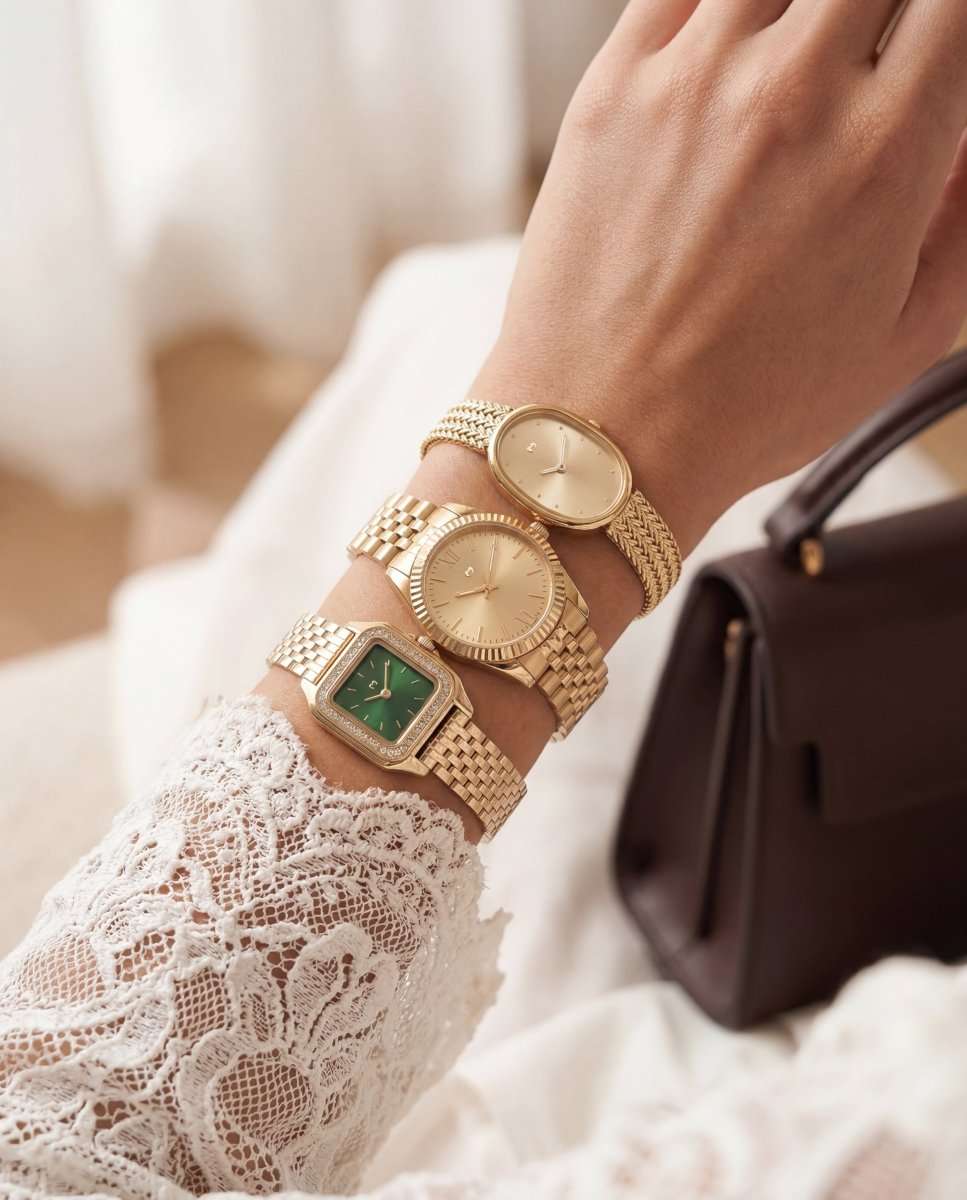 Reloj ~ Hampton Lux Gold - Green - LePetiteMarie