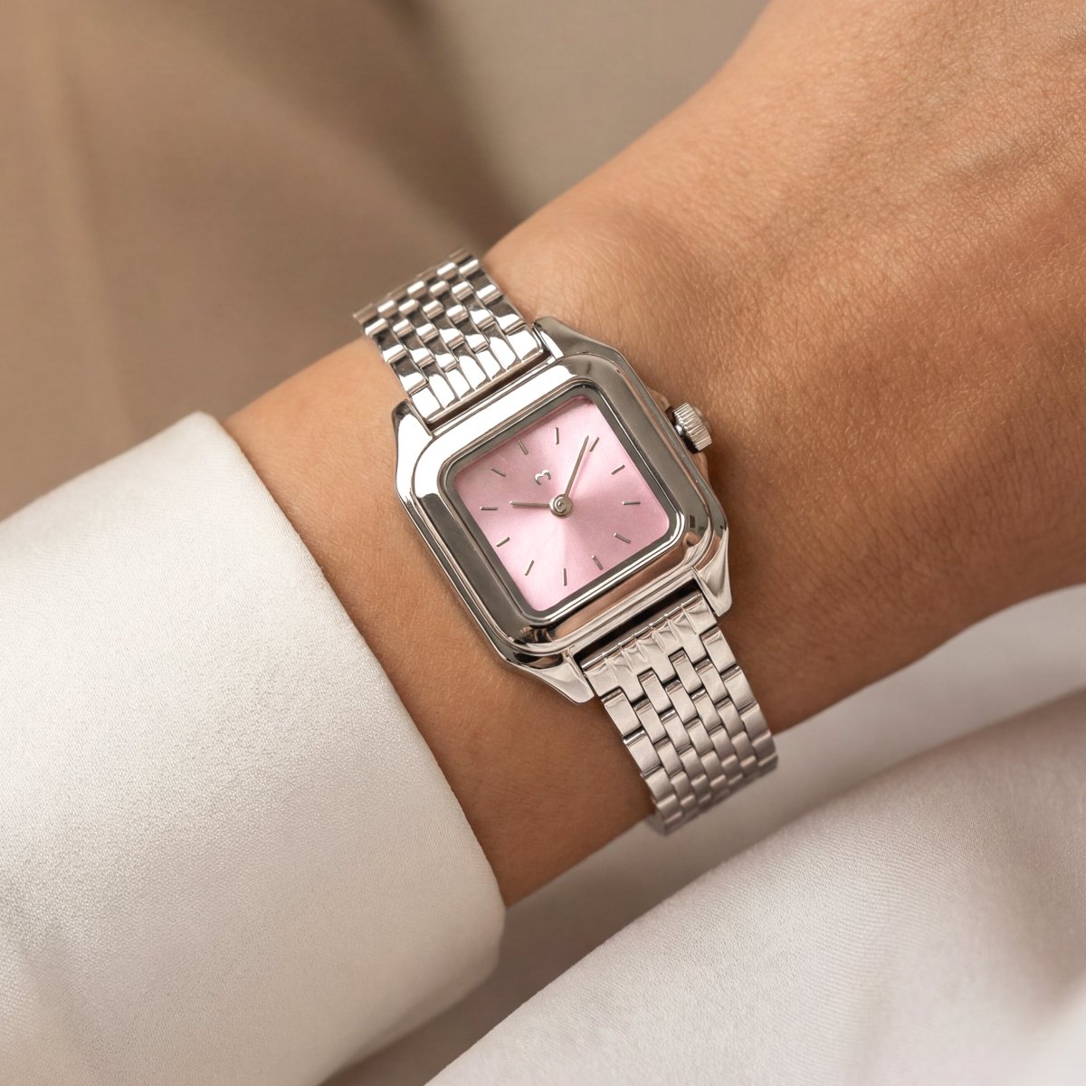 Reloj ~ Hampton Silver - Pink - LePetiteMarie