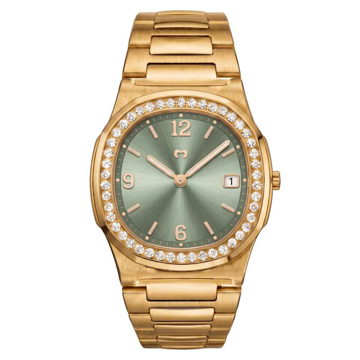 Reloj Prestige ~ Gold-Satin Green - LePetiteMarie