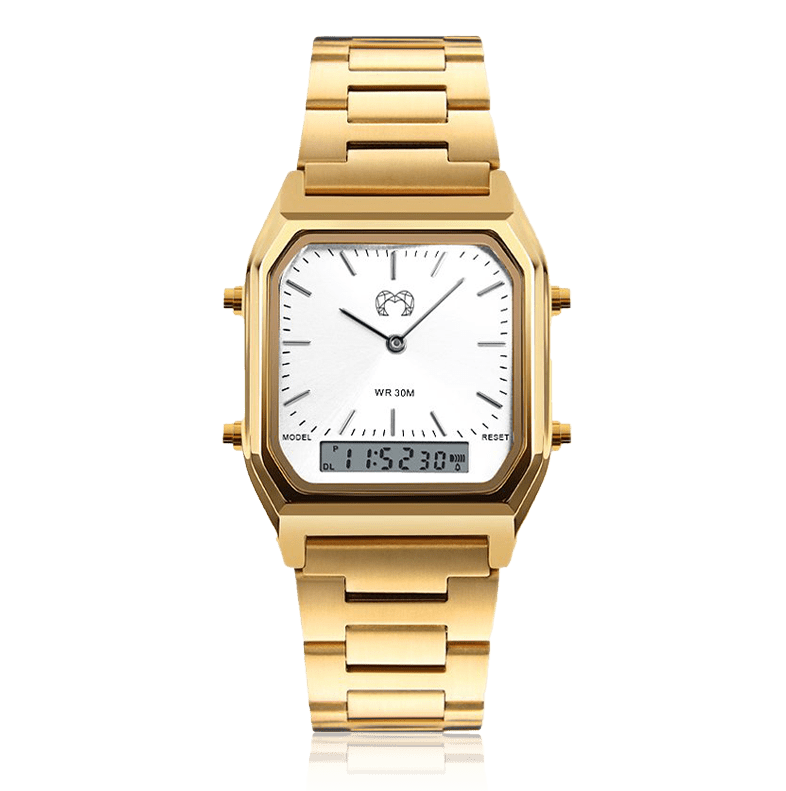 Reloj Vintage Retro ~ GoldWhite - LePetiteMarie