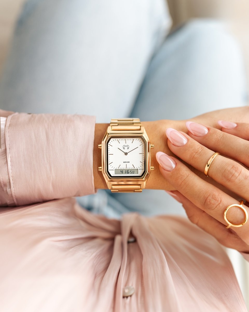 Reloj Vintage Retro ~ GoldWhite - LePetiteMarie
