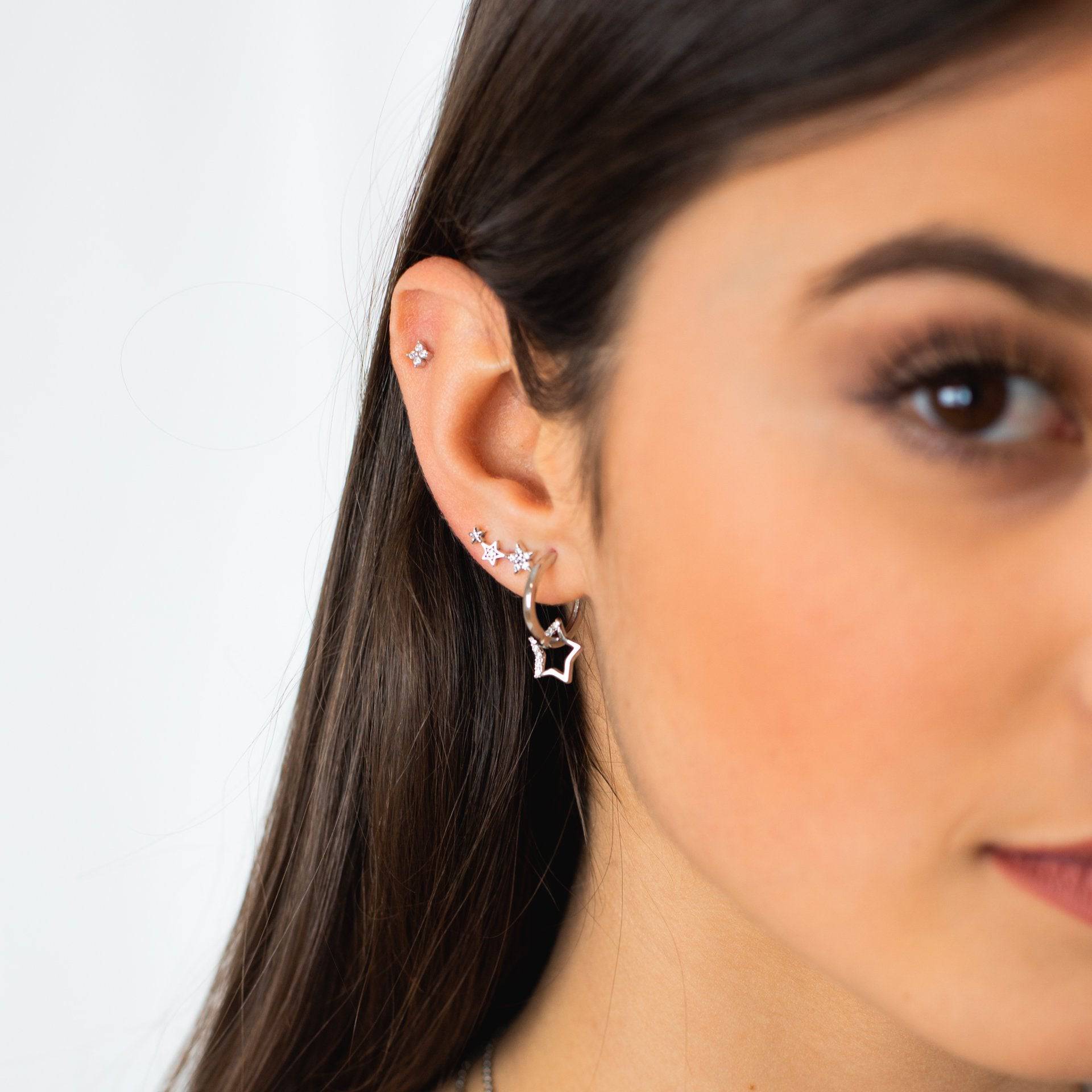 Pendientes Mini Flor Cristal - LePetiteMarie