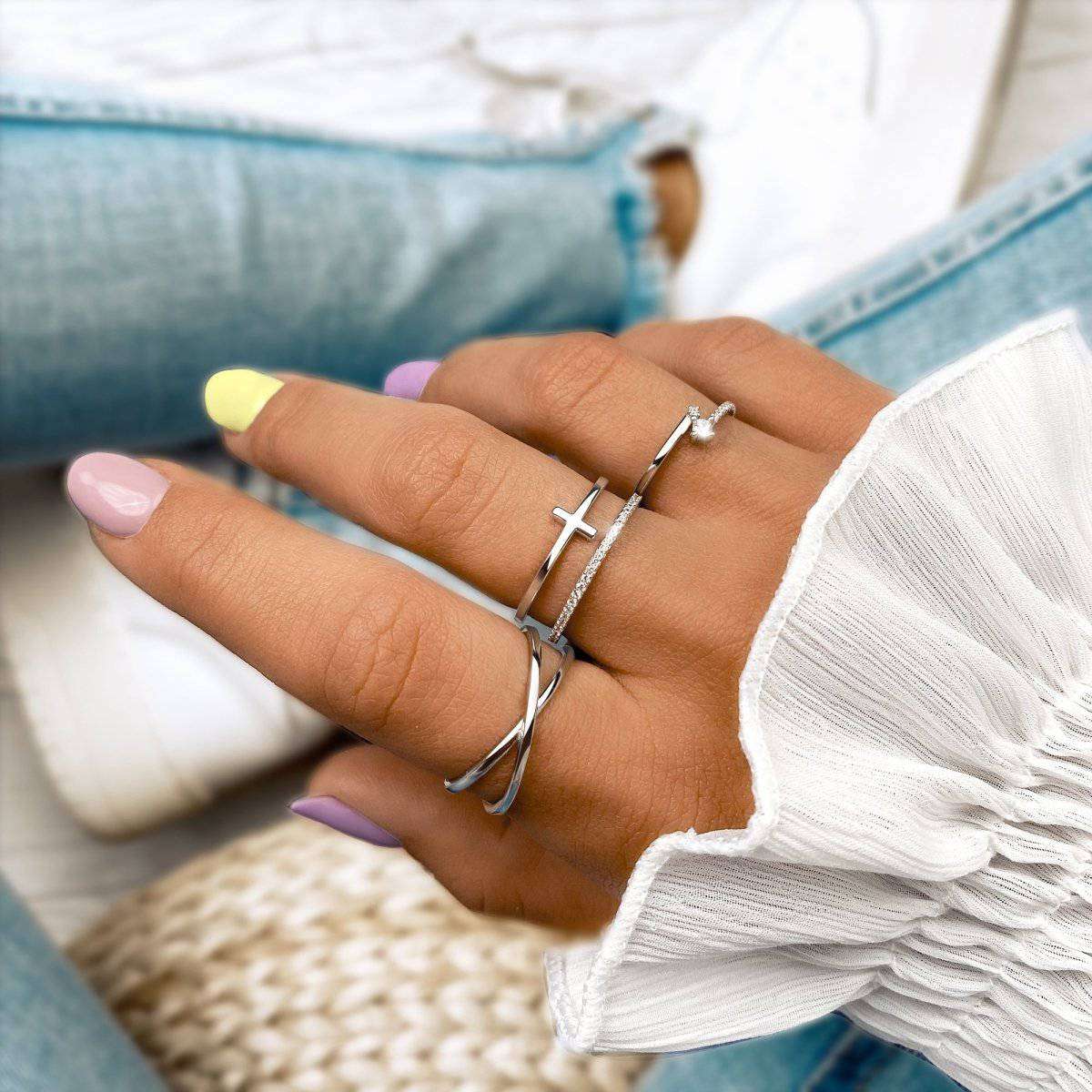 Anillo Doble Cruzada - LePetiteMarie