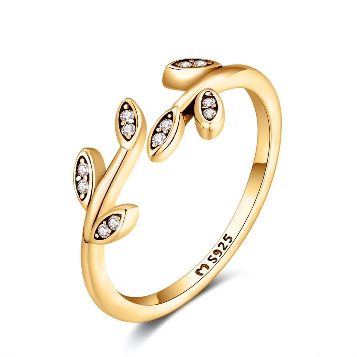 Anillo "Hojitas Brillantes" - LePetiteMarie