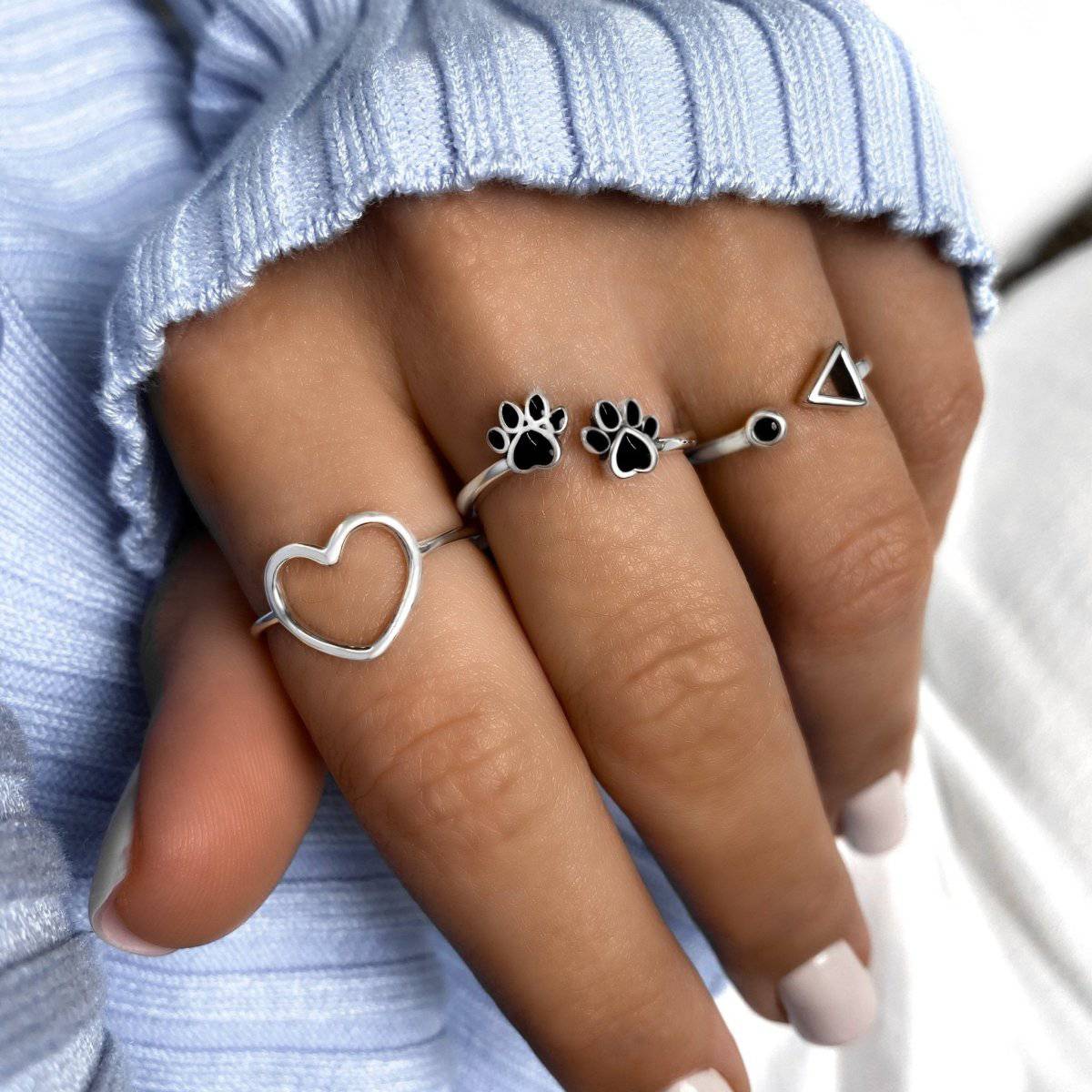 Anillo "Huellitas Negras" - LePetiteMarie