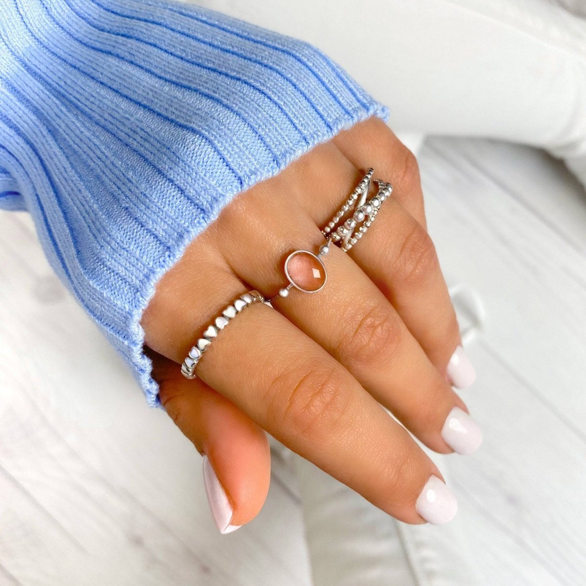 Anillo Rosa Brillo - LePetiteMarie