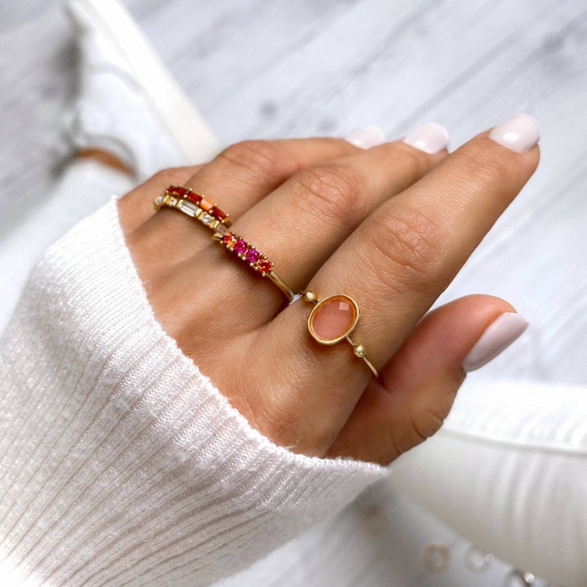 Anillo Rosa Brillo - LePetiteMarie