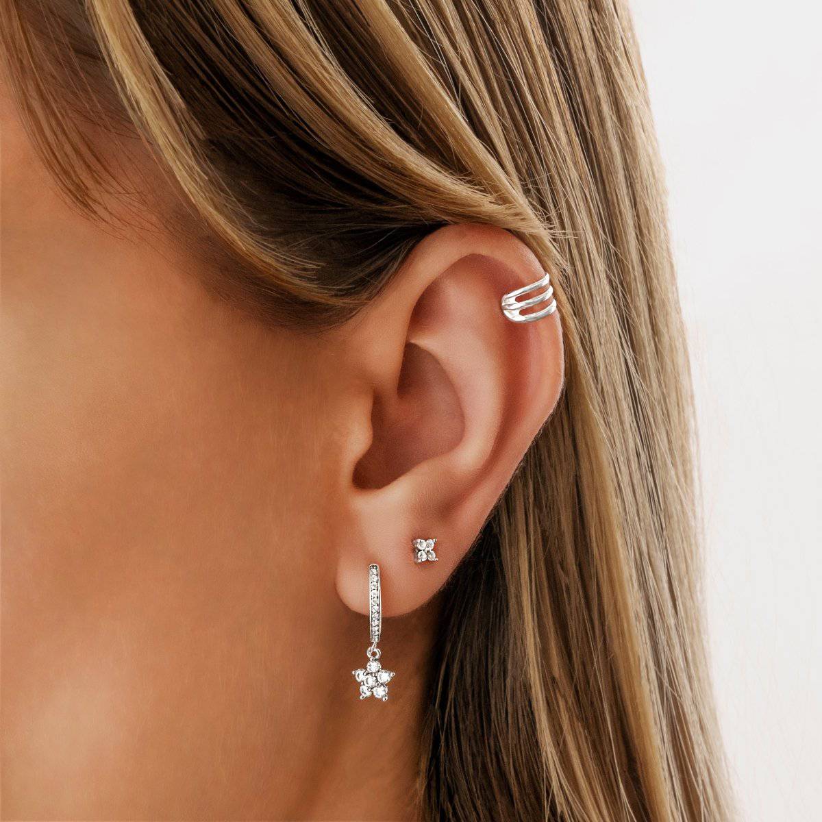 Pendientes Florecita Brillante - LePetiteMarie