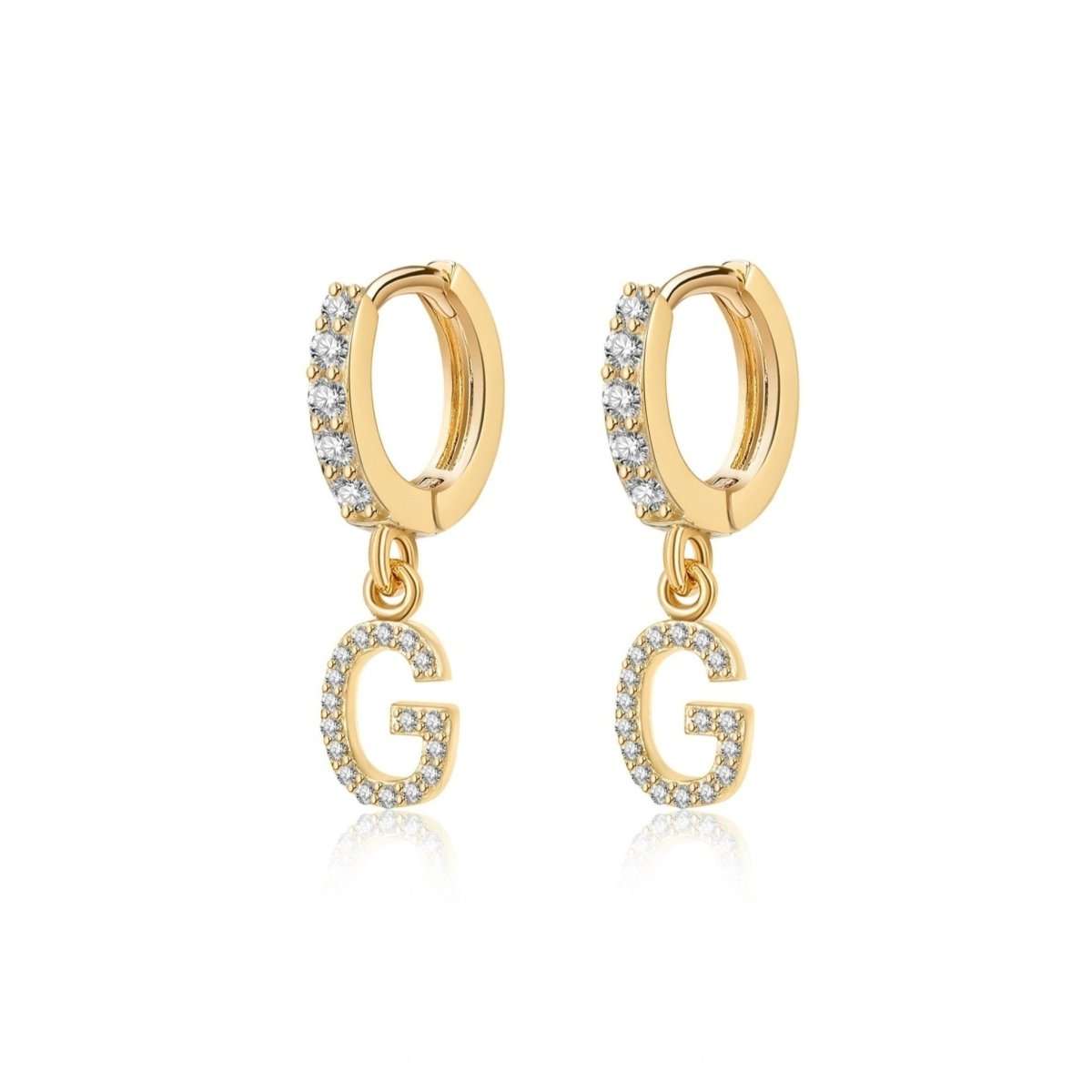 Pendientes Inicial Hoops - LePetiteMarie