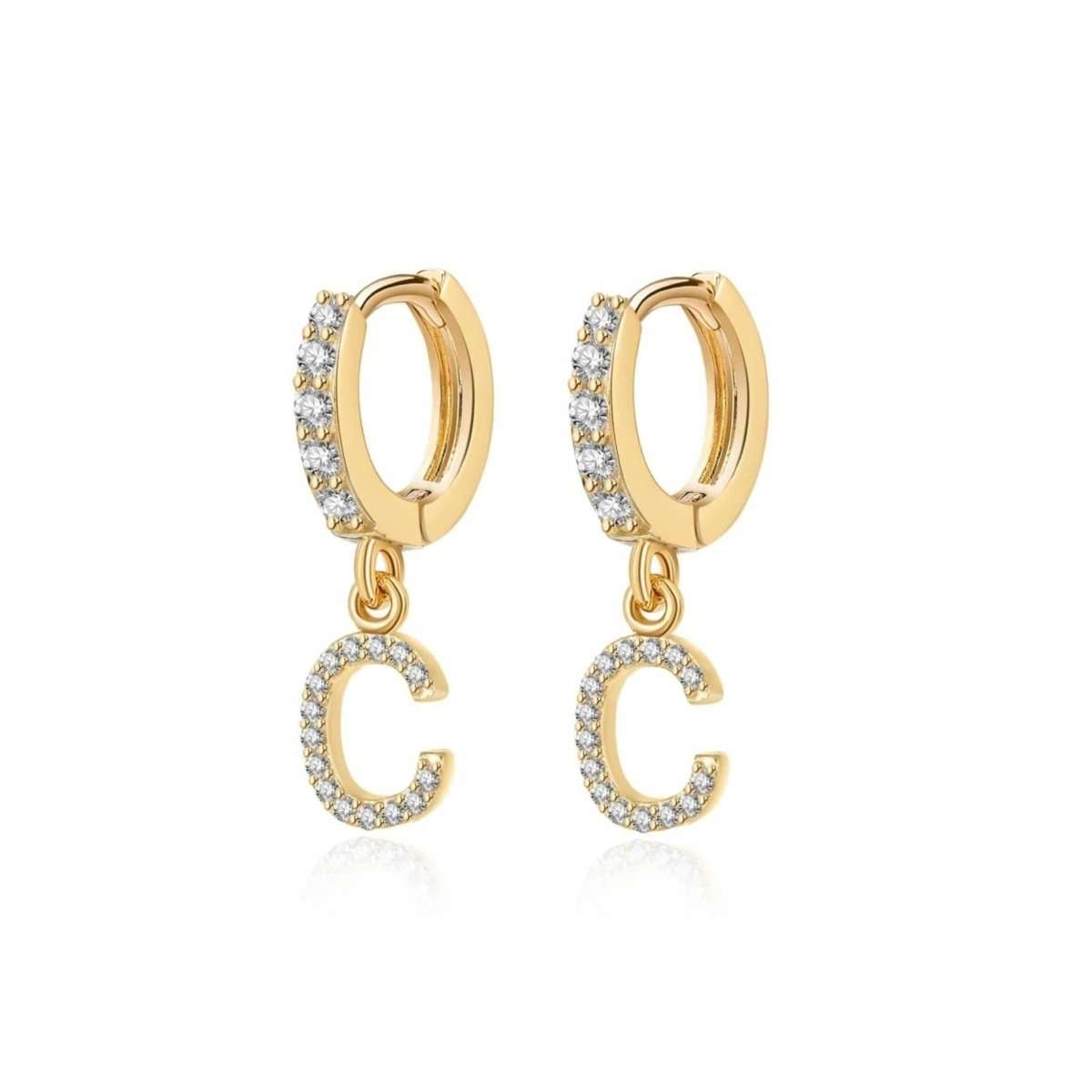 Pendientes Inicial Hoops - LePetiteMarie