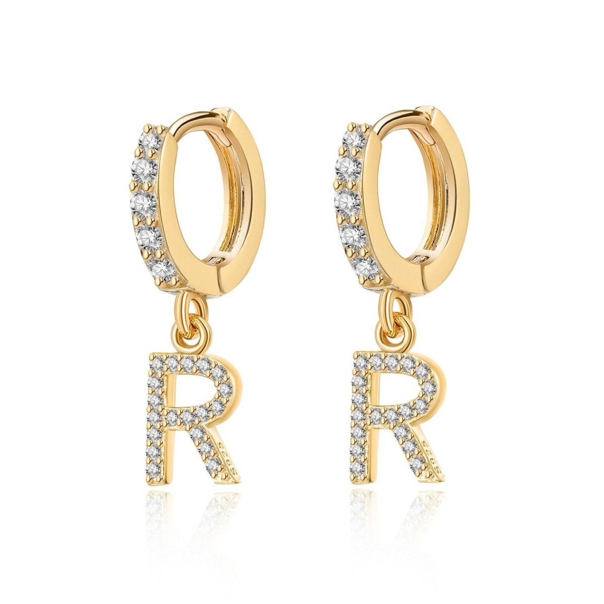 Pendientes Inicial Hoops - LePetiteMarie