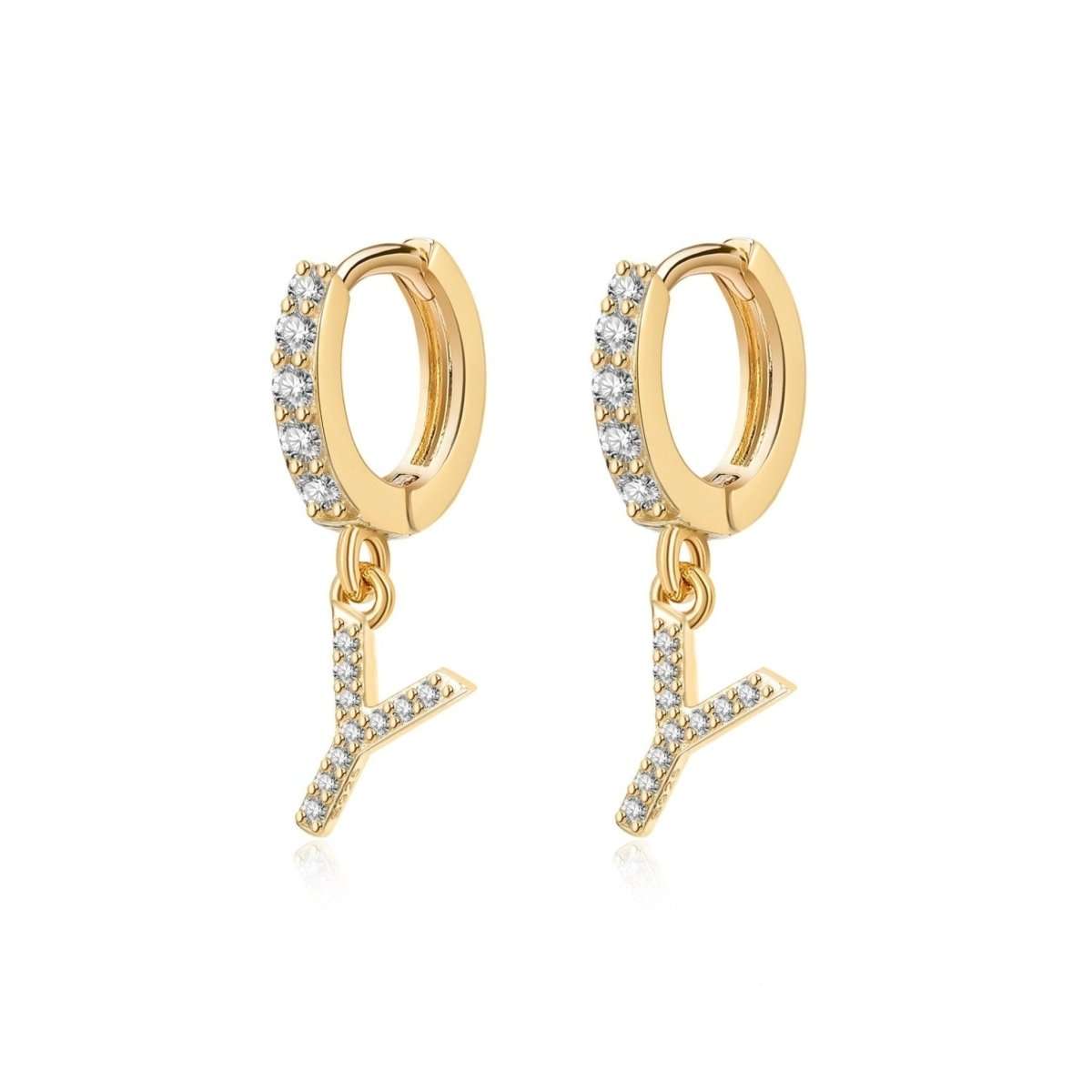Pendientes Inicial Hoops - LePetiteMarie