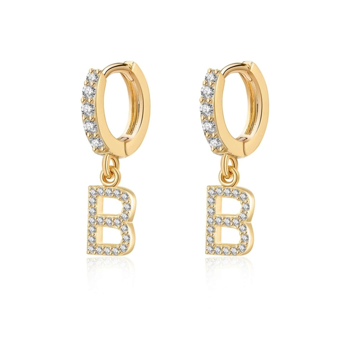 Pendientes Inicial Hoops - LePetiteMarie
